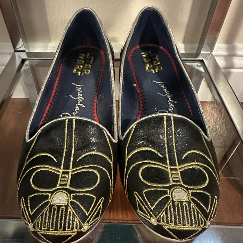 Darth Vader Star Wars Black and Gold Slip-On Shoes